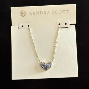 Kendra Scott Gold and Blue Heart Necklace